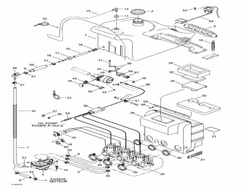 snowmobile SKIDOO  Mach 1, 1998 - Fuel System