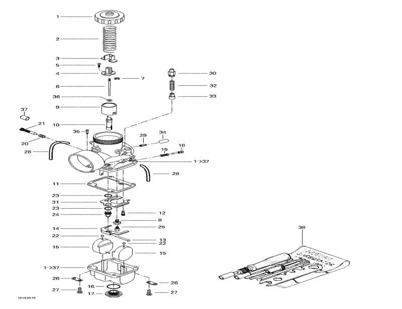  Ski-doo Mach 1 R, 1998 - Carburetors