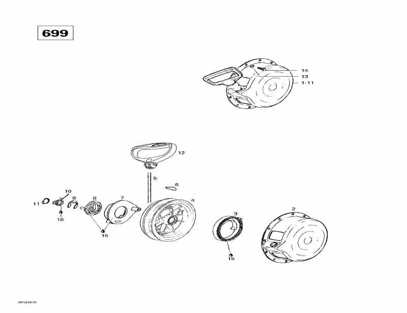  Ski Doo Mach 1 R, 1998 - Rewind Starter (699)