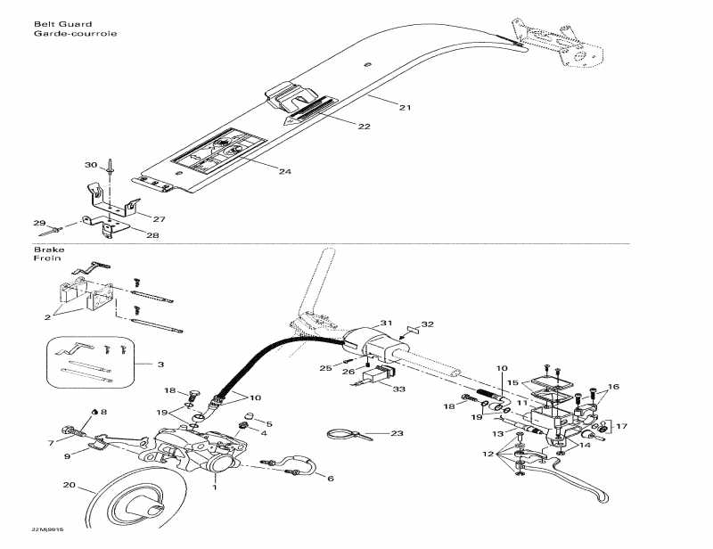  ski-doo Mach 1 R, 1998 - Hydraulic Brake And Belt Guard