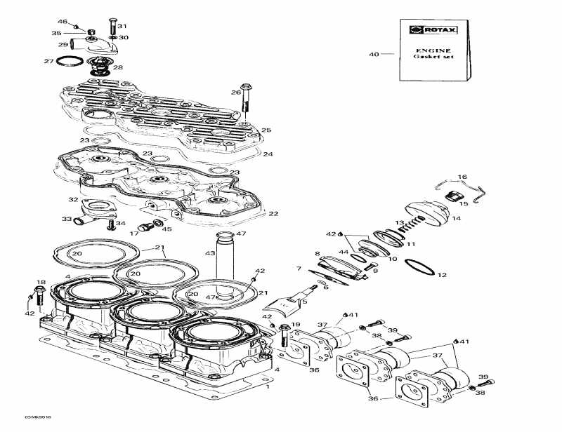 Mach Z LT, 1998  - Cylinder, Exhaust Manifold