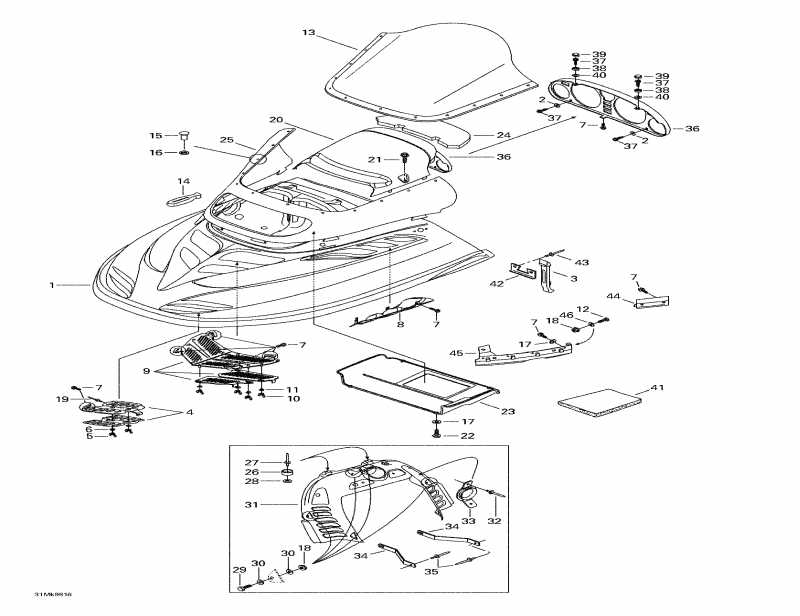 Skidoo Mach Z R, 1998 ������ - Cab, Console