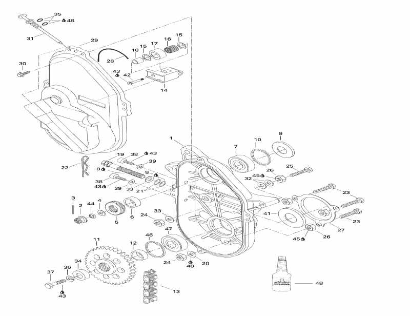  SKIDOO MX Z 440 F, 1998  - Chaincase