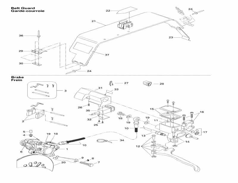 �������� BRP MX Z 440 F, 1998 ������ - Hydraulic Brake And Belt Guard