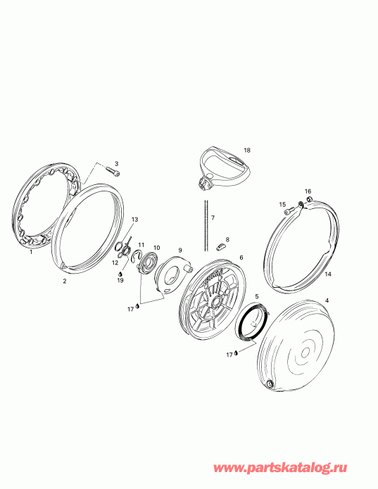  Skidoo  MX Z 500/583/670, 1998 - Rewind Starter