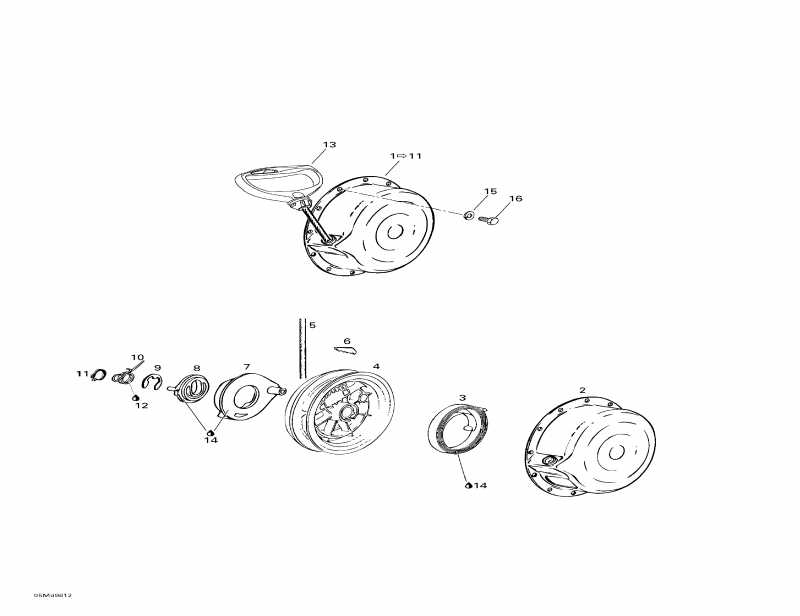 SKIDOO MX Z X 400 LC, 1998  - Rewind Starter