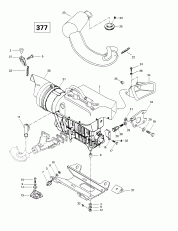 01-  Sport  Muffler (377) (01- Engine Support And Muffler (377))