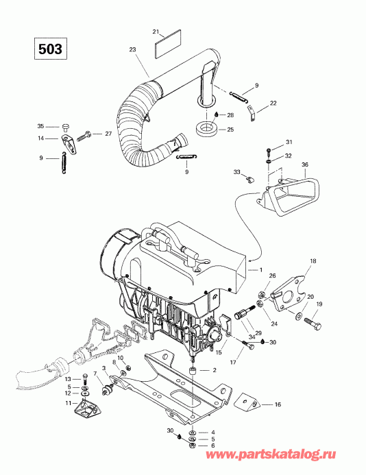 snowmobile SkiDoo -  Sport  Muffler (503)