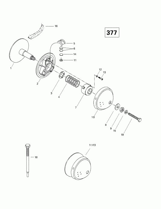 Skidoo - Drive Pulley (377)