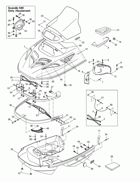   Skandic 380/500, 1998  - Cab, Console
