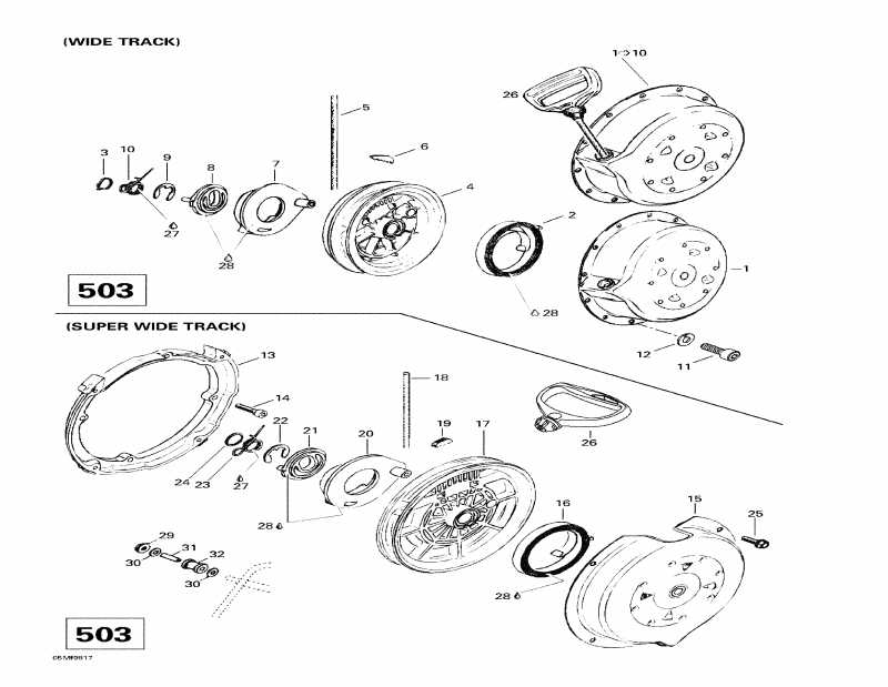  BRP Skandic Super Wide Track, 1998 - Rewind Starter (503)