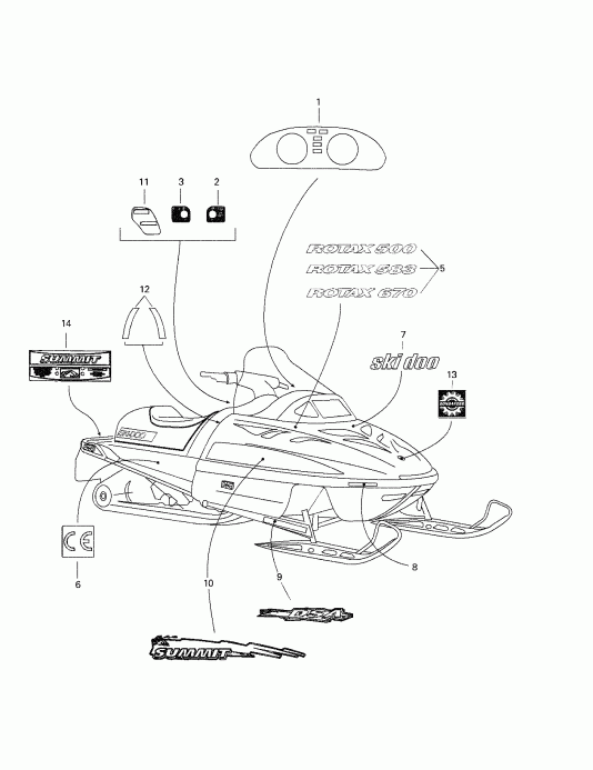 �������� Ski-doo Summit 500/583/670, 1998 - ��������