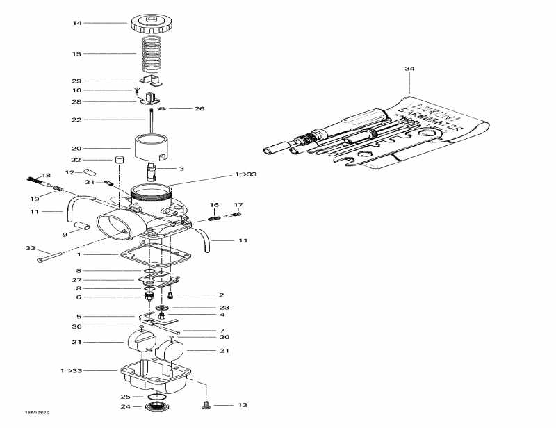  BRP SkiDoo Summit 670X, 1998 - Carburetors