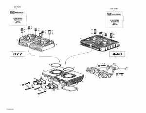 01- ,   (377, 443) (01- Cylinder, Exhaust Manifold (377, 443))