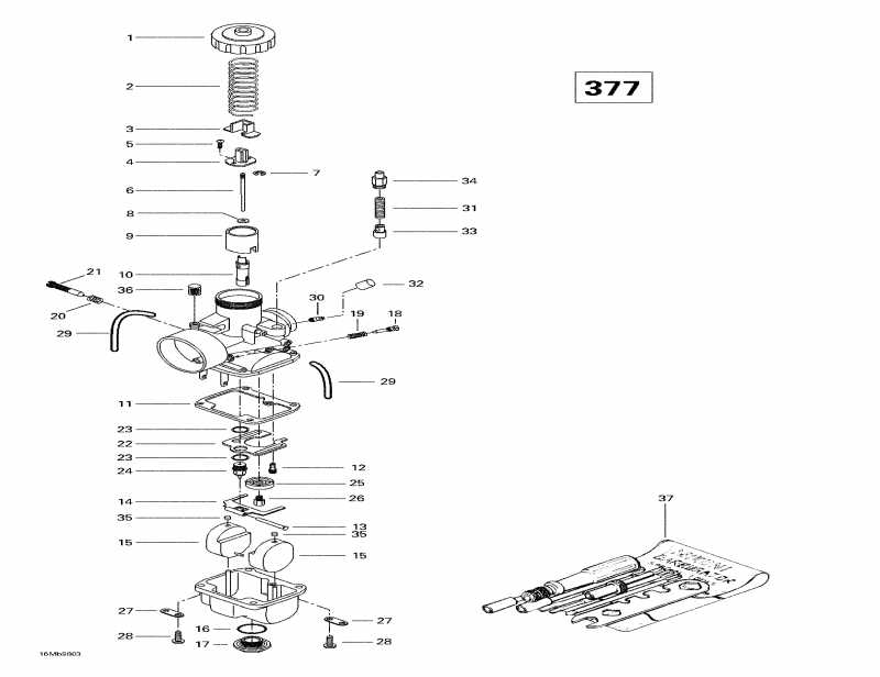 SKIDOO Touring SLE, 1998 - Carburetors (377)