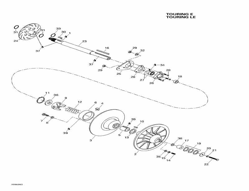snowmobile  Touring SLE, 1998 - Driven Pulley (touring E Le)