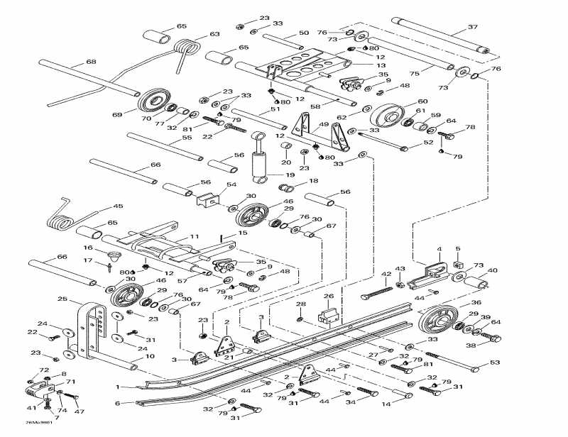 snowmobile BRP  Tundra R, 1998 - Rear Suspension