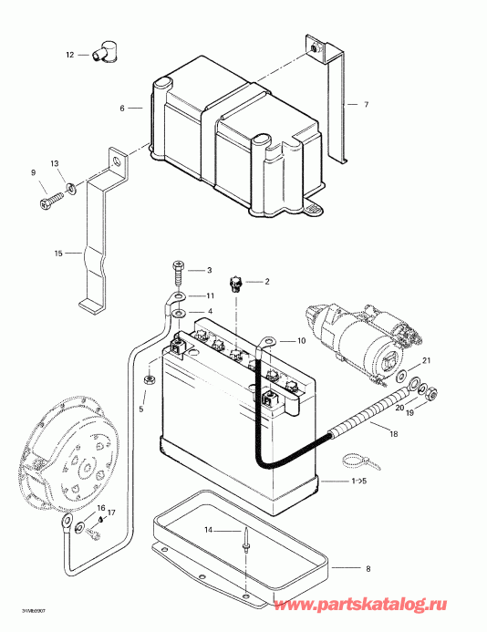 snowmobile Ski Doo  Formula Deluxe 380/500, 1999 - Electrical System 2