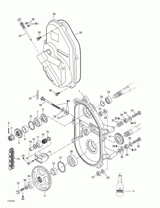  SKIDOO Formula III 600/700/800, 1999 - Chaincase