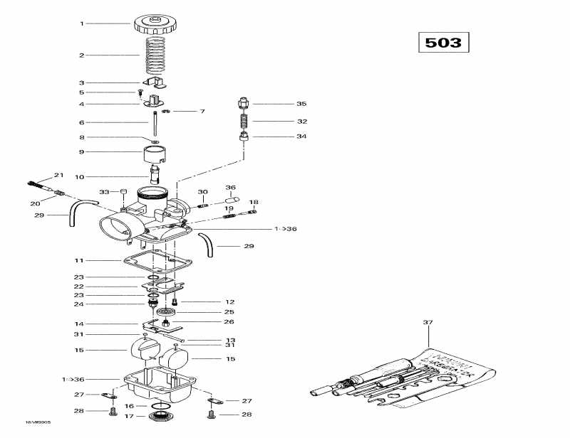  BRP SkiDoo Formula S, 1999  - Carburetors (503)