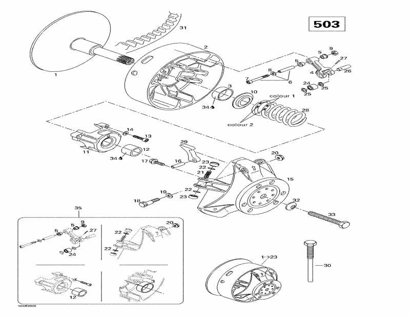 snowmobile Skidoo  Formula S, 1999 - Drive Pulley (503)