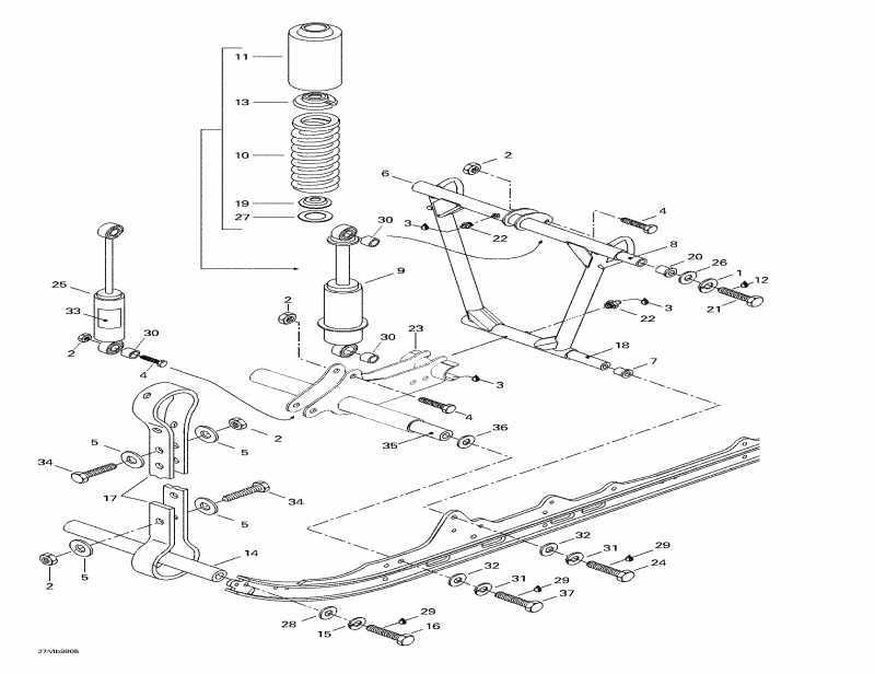  Skidoo Formula S, 1999 - Front Arm, Rear Suspension