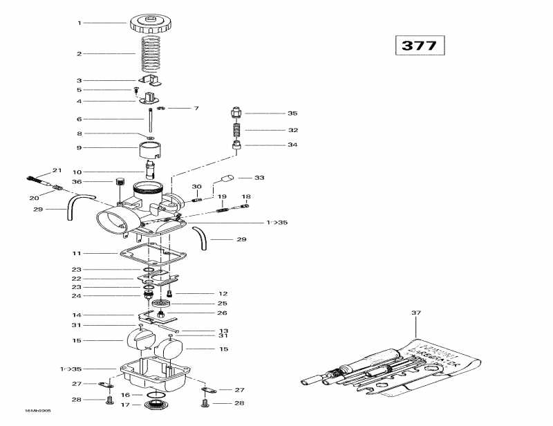  BRP SkiDoo  Formula Sl, 1999 - Carburetors (377)