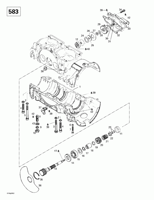 snowmobile ski-doo ������ Formula Z 500/583/670, 1999 - ������ ���������, Rotary ������, ������� ����� (583)