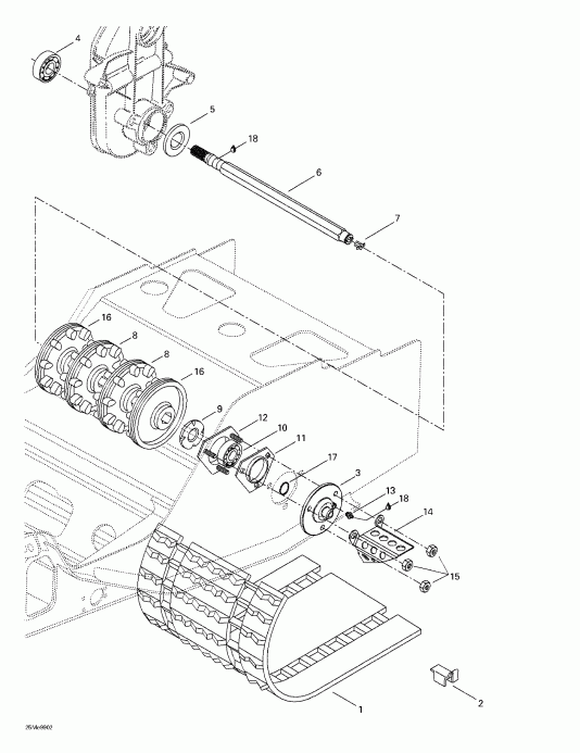 snowmobile  ����������� Formula Z 500/583/670, 1999 - Drive Axle � Track
