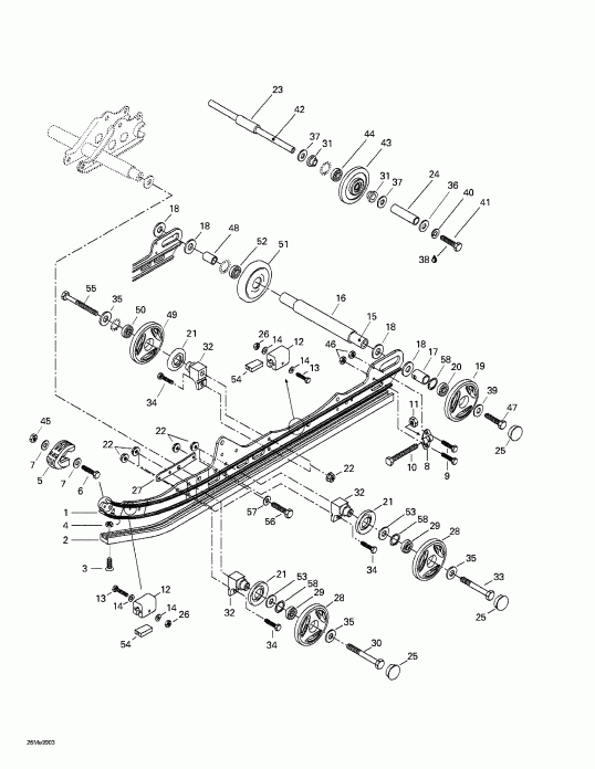 BRP Grand Touring 500/583, 1999  - Rear Suspension