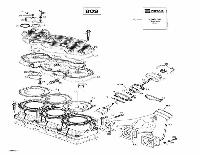   Grand Touring 700, 1999  - Cylinder, Exhaust Manifold (809)