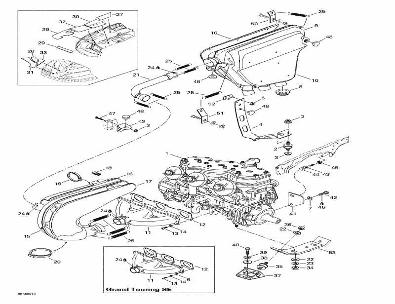  SkiDoo Grand Touring 700, 1999 -  Sport  Muffler