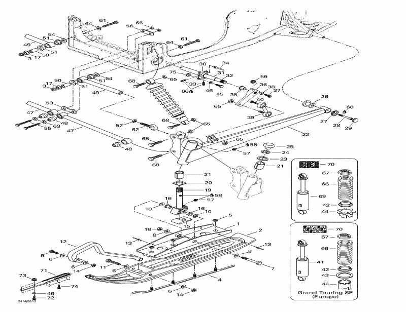 �������� SKIDOO Grand Touring 700, 1999 - Front Suspension And Ski