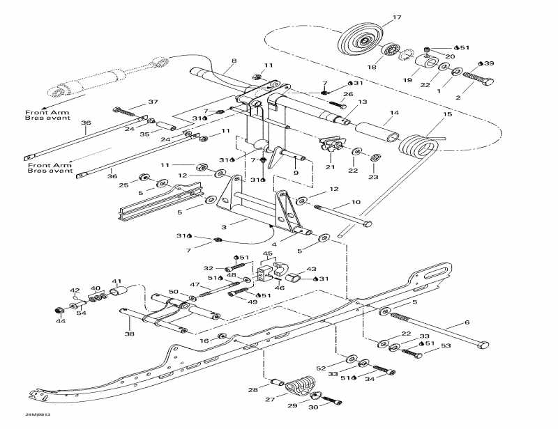 �������� ski-doo Grand Touring SE, 1999 ������ - Rear Arm, Rear Suspension