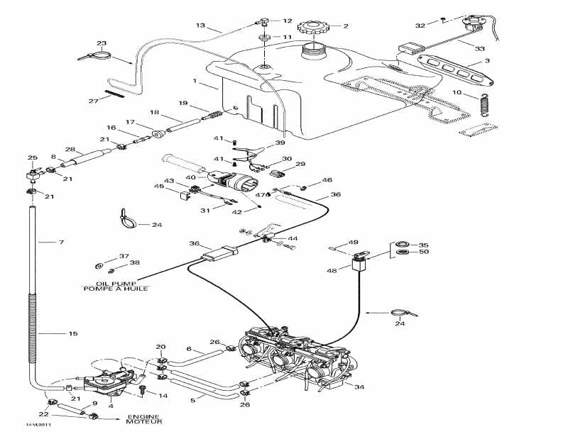 �������� Skidoo Mach 1 R, 1999 ������ - Fuel System