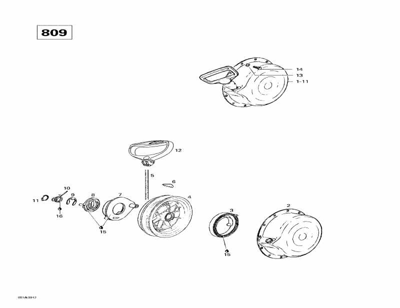 Skidoo Mach Z LT R, 1999 - Rewind Starter (809)