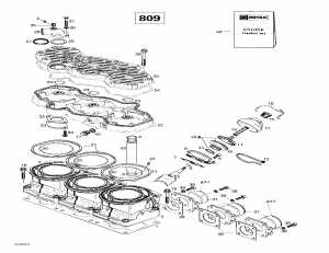 01- ,   (809) (01- Cylinder, Exhaust Manifold (809))