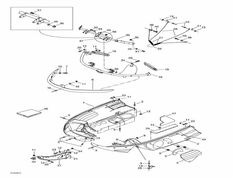 ski-doo Mach Z R, 1999 - Bottom Pan