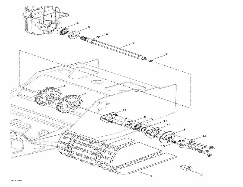  BRP MX Z 440, 1999  - Drive Axle  Track