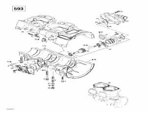 01-       (593) (01- Crankcase, Water Pump And Oil Pump (593))