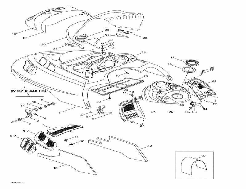 �������� Ski-doo ������ MX Z 600, 1999 - Cab, Console