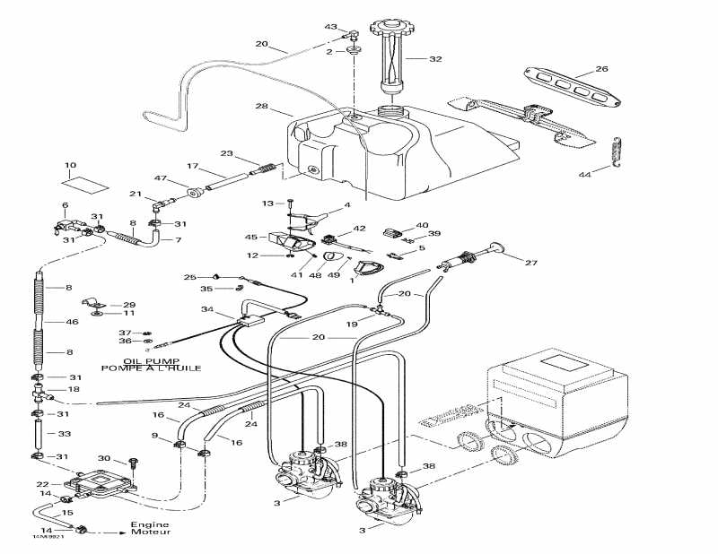 snowmobile Ski-doo  MX Z 670 HO T.H., 1999 - Fuel System