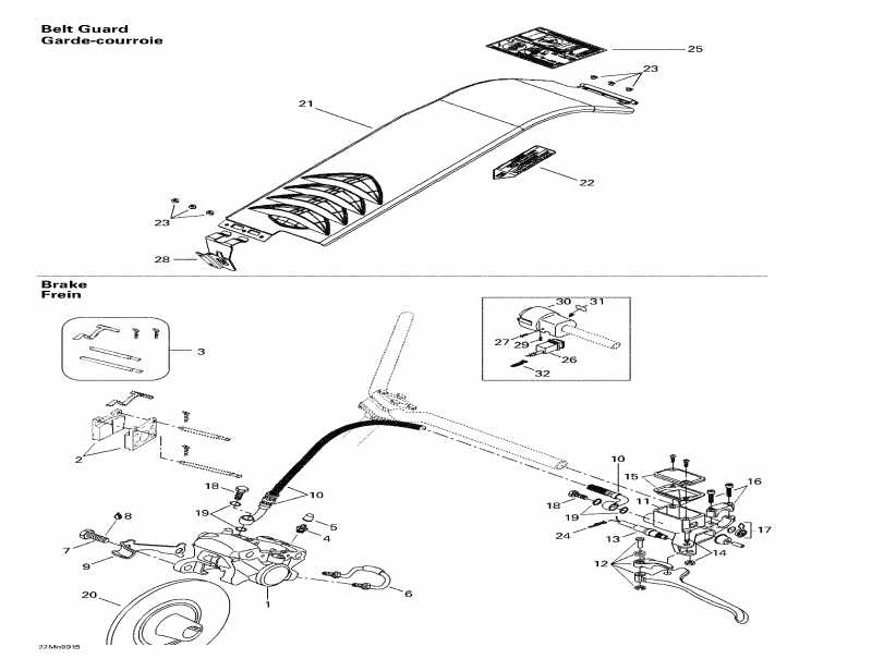  Ski-doo  MX Z 700, 1999 - Hydraulic   Belt Guard