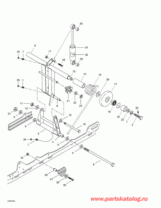  ski-doo Skandic 380/500, 1999  - Rear Arm, Rear Suspension
