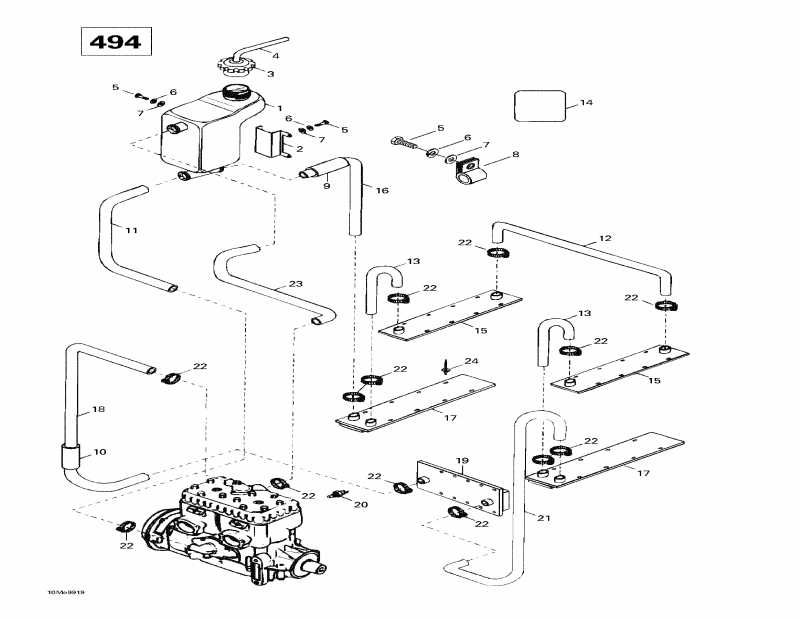  Skidoo Skandic Super Wide Track, 1999  - Cooling System (494)