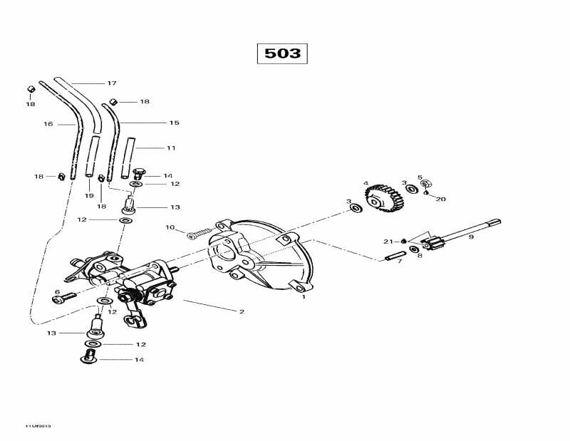 �������� BRP SkiDoo ������ Skandic Super Wide Track, 1999 - Oil Injection System (503)