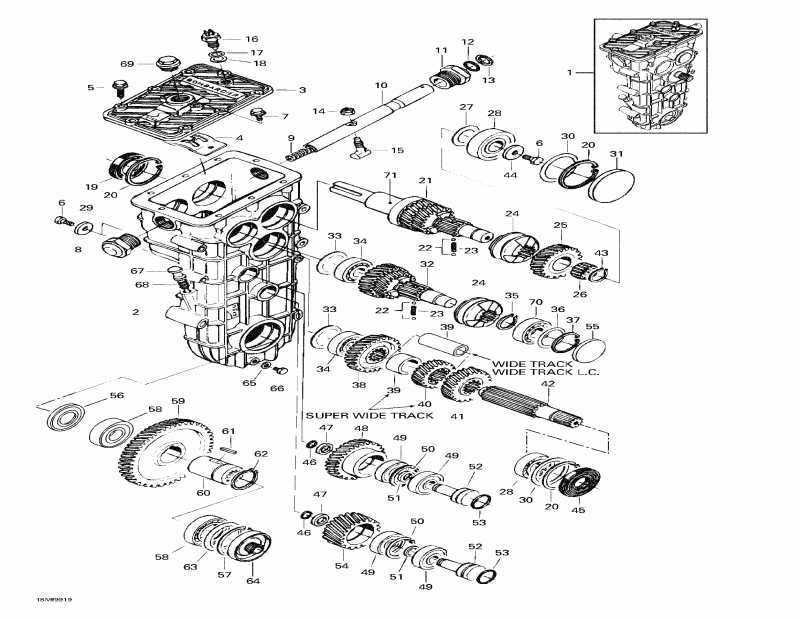  ski-doo Skandic Wide Track LC, 1999 - Transmission