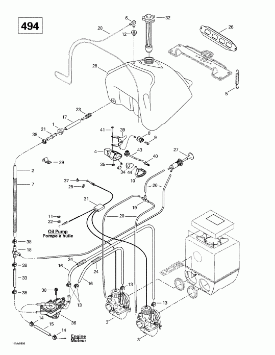 �������� Skidoo ������ Summit 500/X 670, 1999 - ��������� ������� (494)