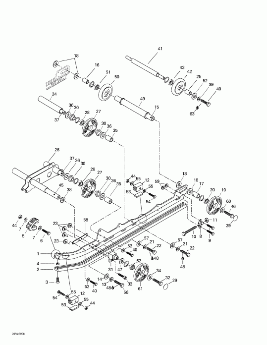 BRP SkiDoo Summit 500/X 670, 1999  - Rear Suspension