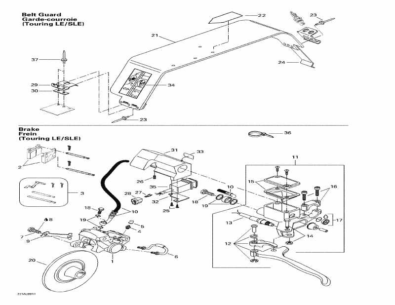 SkiDoo - Hydraulic Brake And Belt Guard